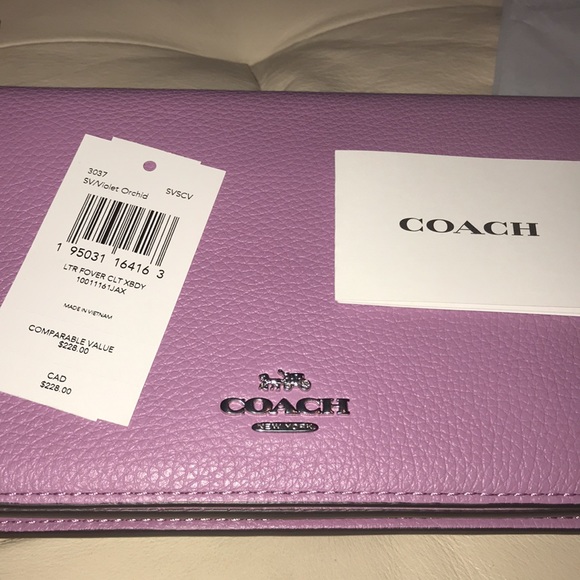 Coach leather fold over crossbody - Picture 14 of 16